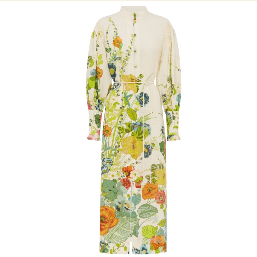 Alemais Constance linen shirt dress sz US2